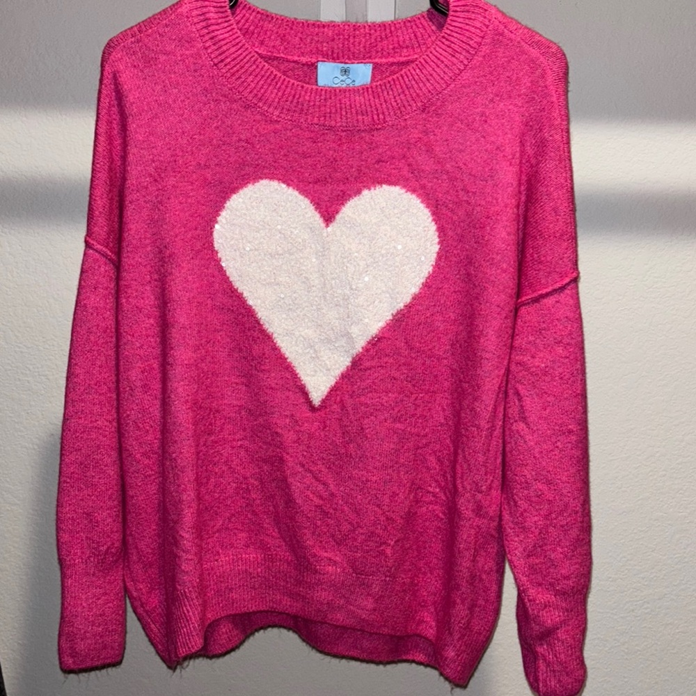 Pink Heart Sweater